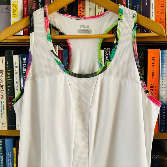 Fila White Racerback Sleeveless Tennis Pickleball Drop Waist Dress size XL - Picture 2 of 14